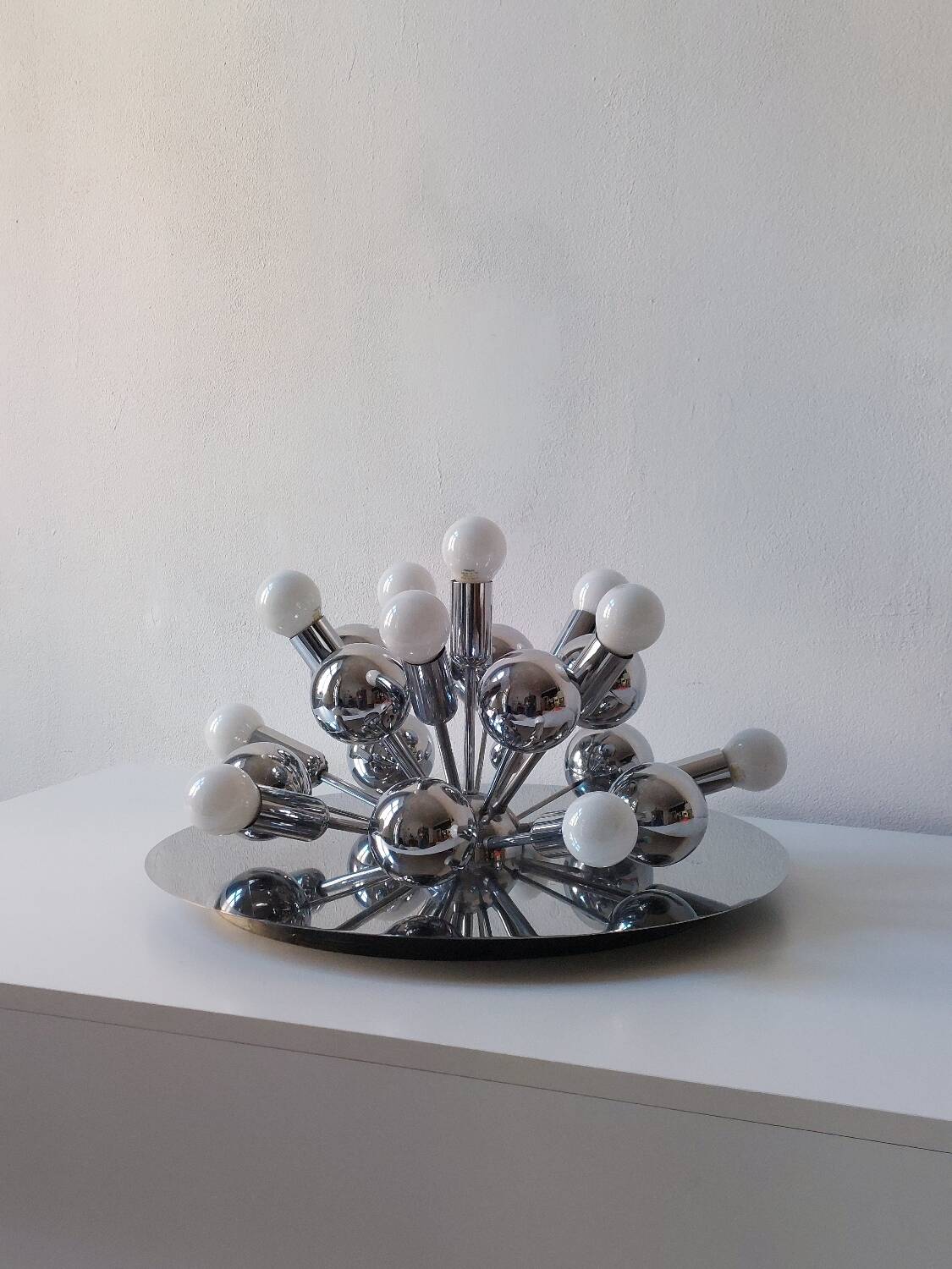 Vintage Sputnik wall/ceiling light from the space age, Cossack style.