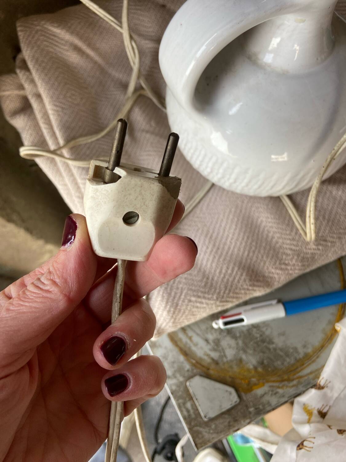 Vintage ceramic lamp base