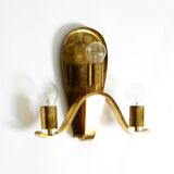 Large heavy Mid Century brass wall light from a German church