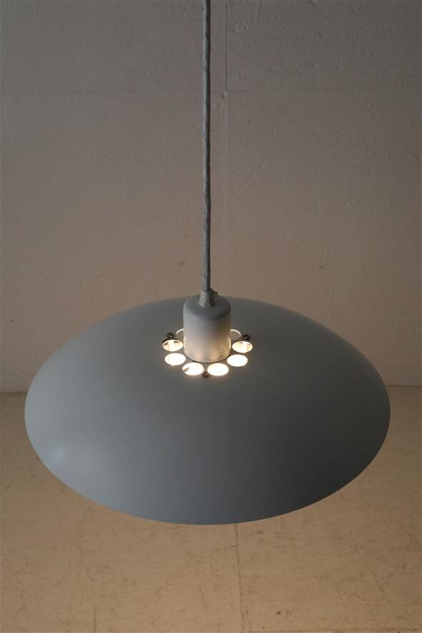 White Danish modern design multilayer pendant lamp / 1970s