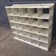 1970 postal sorting locker, perforated tole manufactured by Metalex