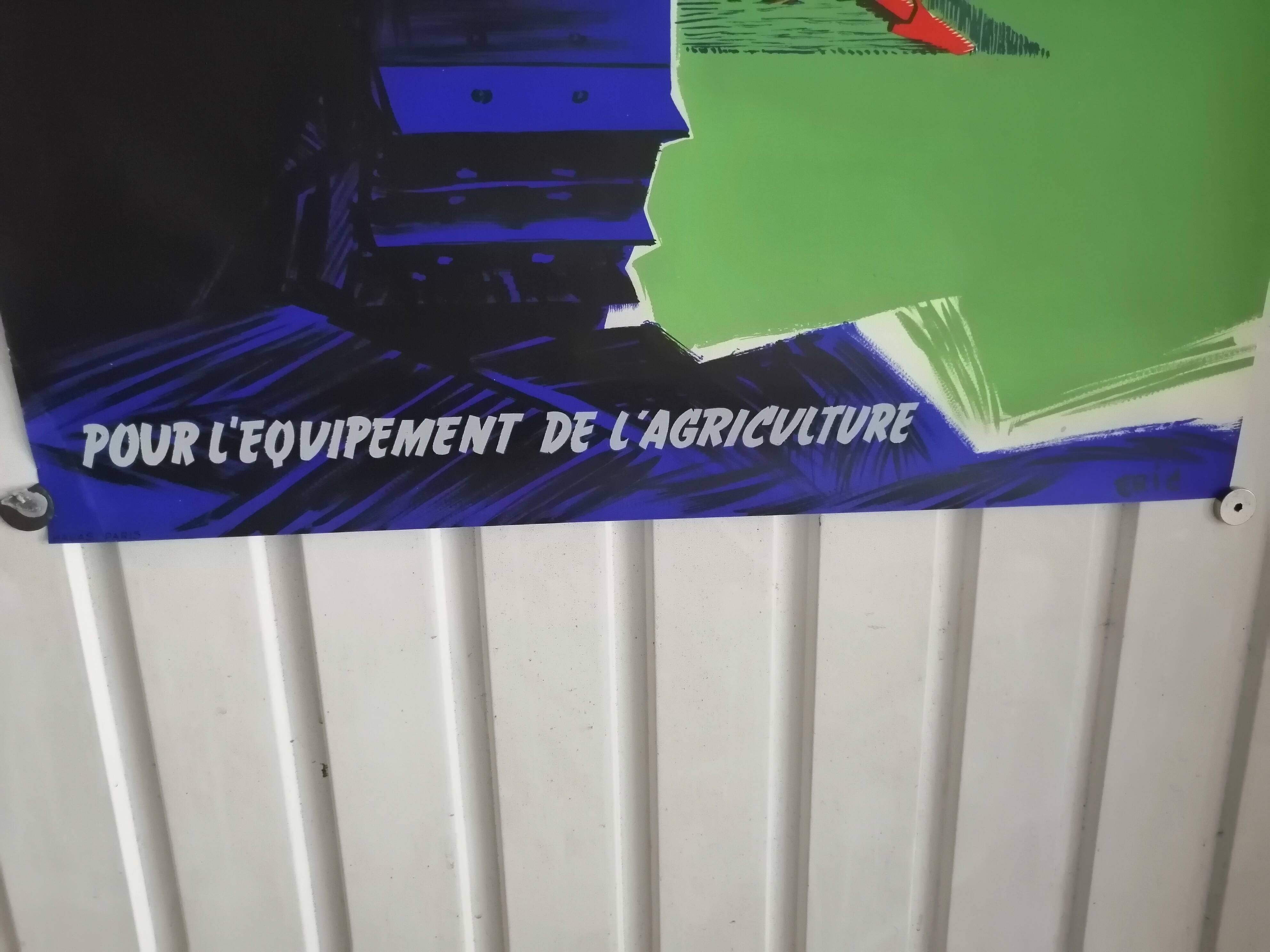 Affiche 1950 "Caisse Nationale du Crédit Agricole Bons à 5 ans"
