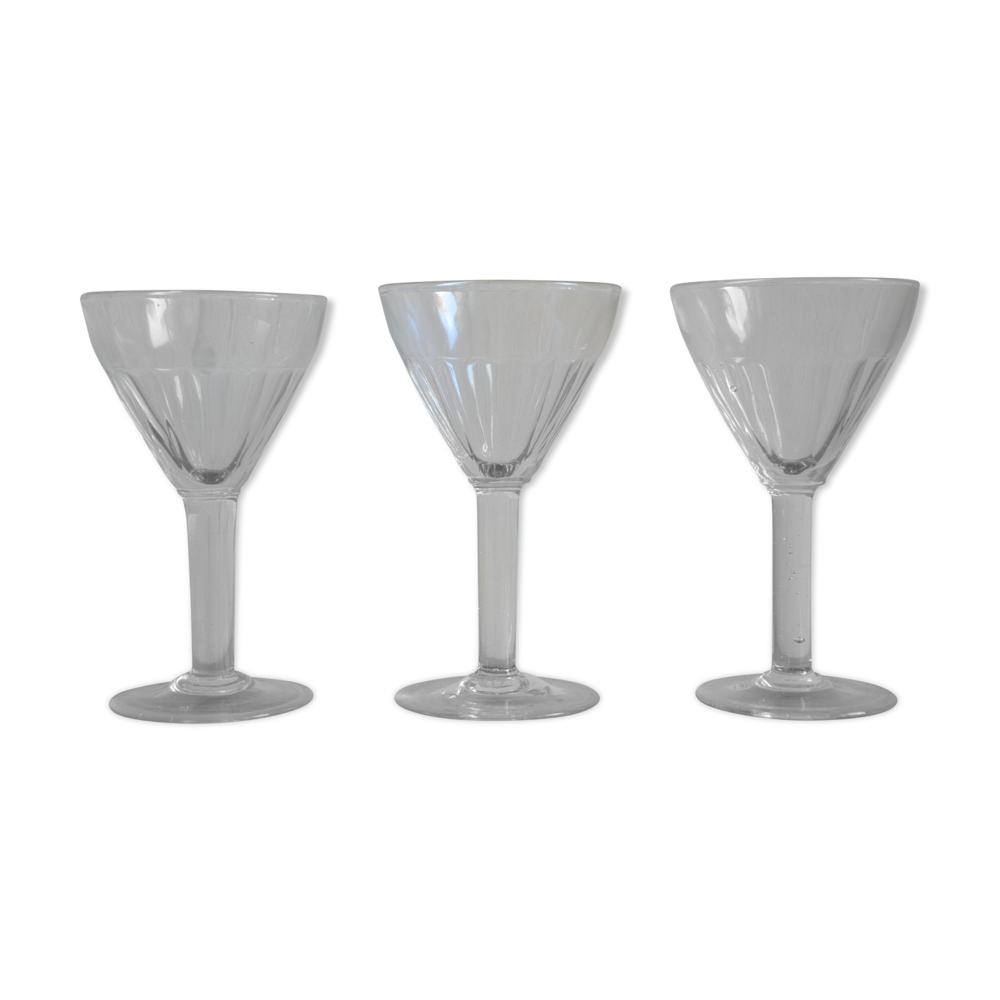 Lot de 3 verres anciens 1930