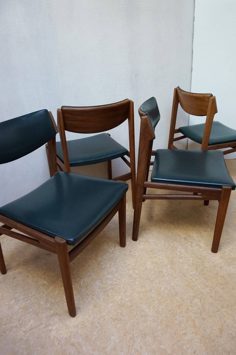 Midcentury Scandinavian Teak Dining Chairs, set of 4