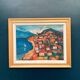 Original Swedish Oil on Panel – “Coastal Town” by Bartovicz 71 – Vintage & Framed – 51 × 41 cm (20" x 16.1")