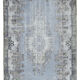 Tapis oriental noué à la main des années 1980 158 cm x 267 cm gris