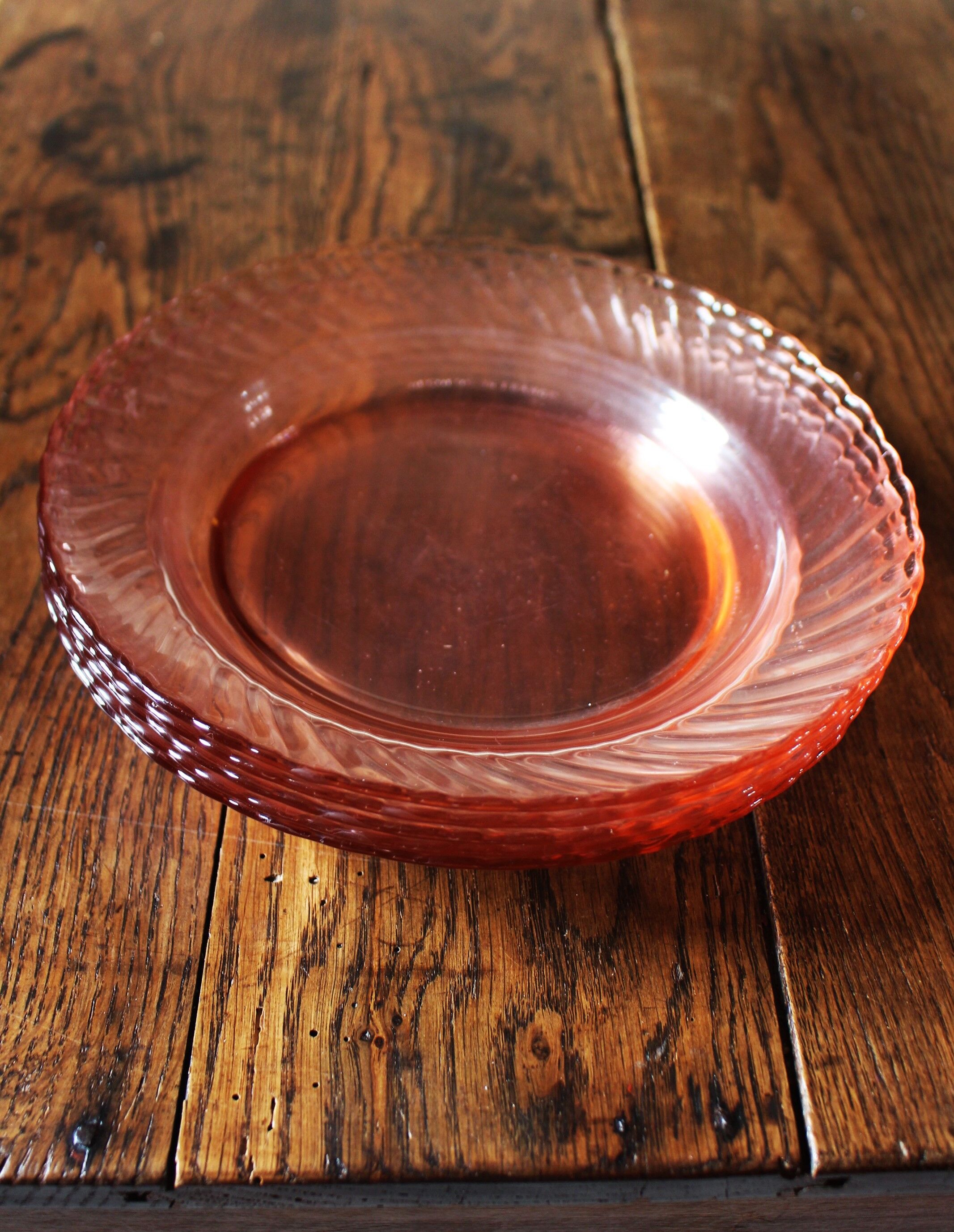 Lot 11 flat plates Rosaline Arcoroc