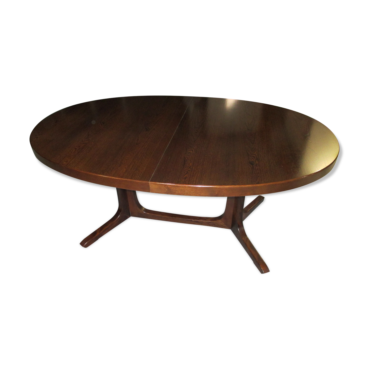 Vintage 190s Baumann Extendable Oval Dining Table