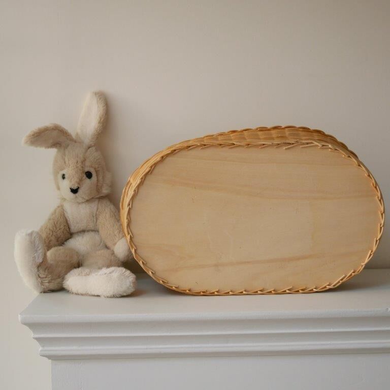 Wicker woven doll basket