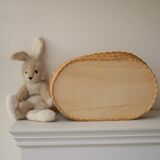 Wicker woven doll basket