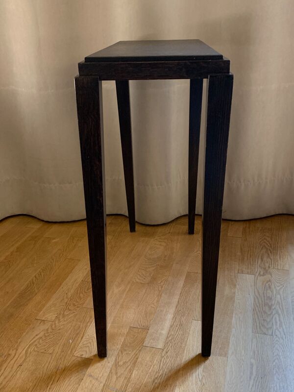 Table d'appoint en chêne, ardoise brute de clivage