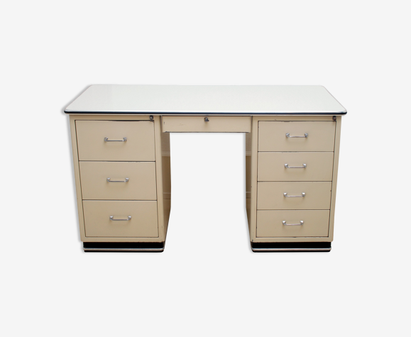 Bureau de médecins des années 1950 en métal (Baisch)