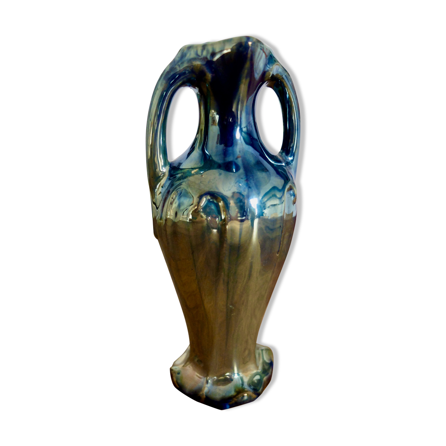 Vase handles Rambervillers A. Cyterstone flamed metal sandstone