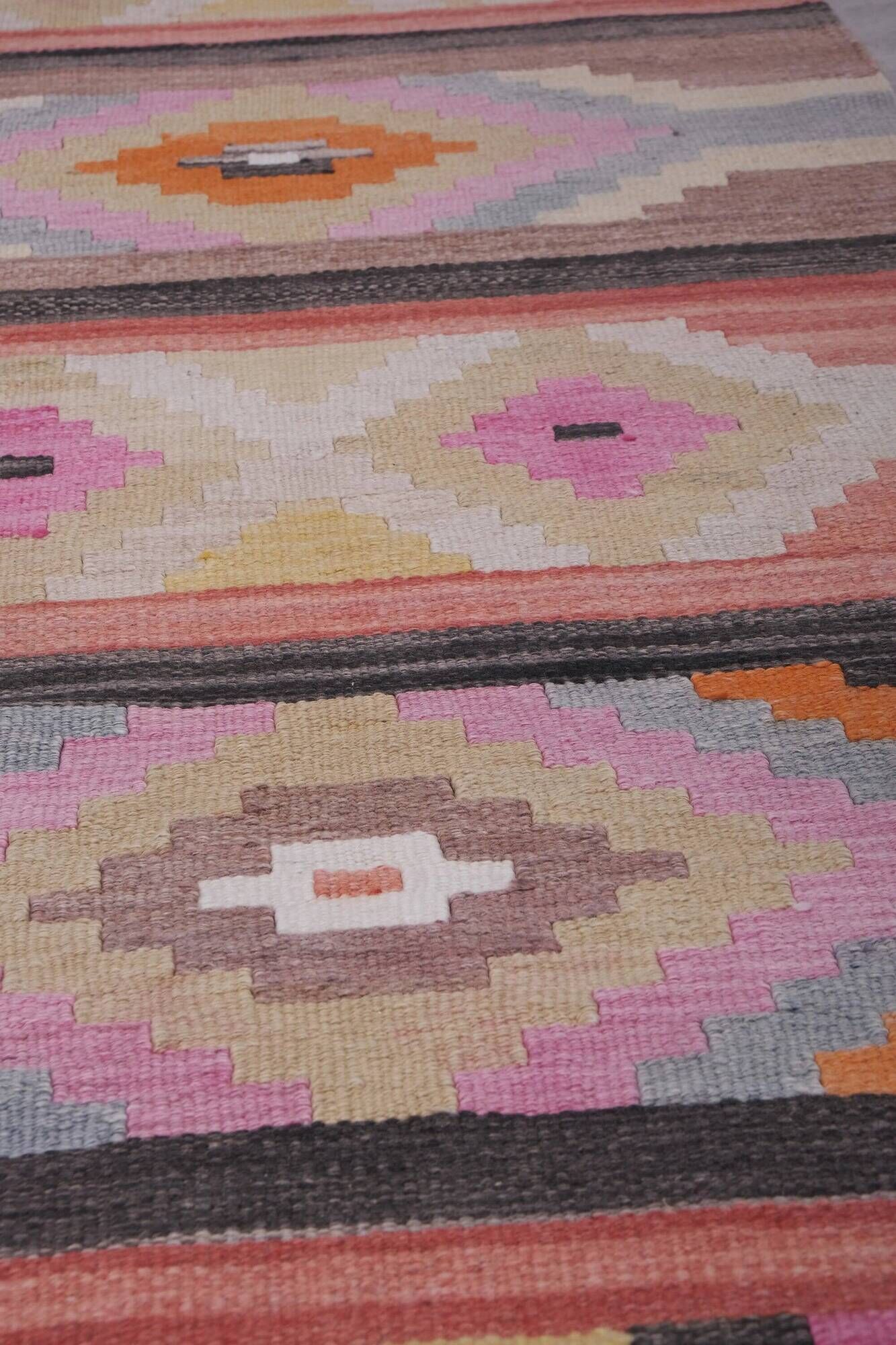 Vintage Turkish hallway rug 78x642 cm