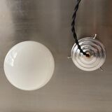 Lot 2 opaline hanging lamps