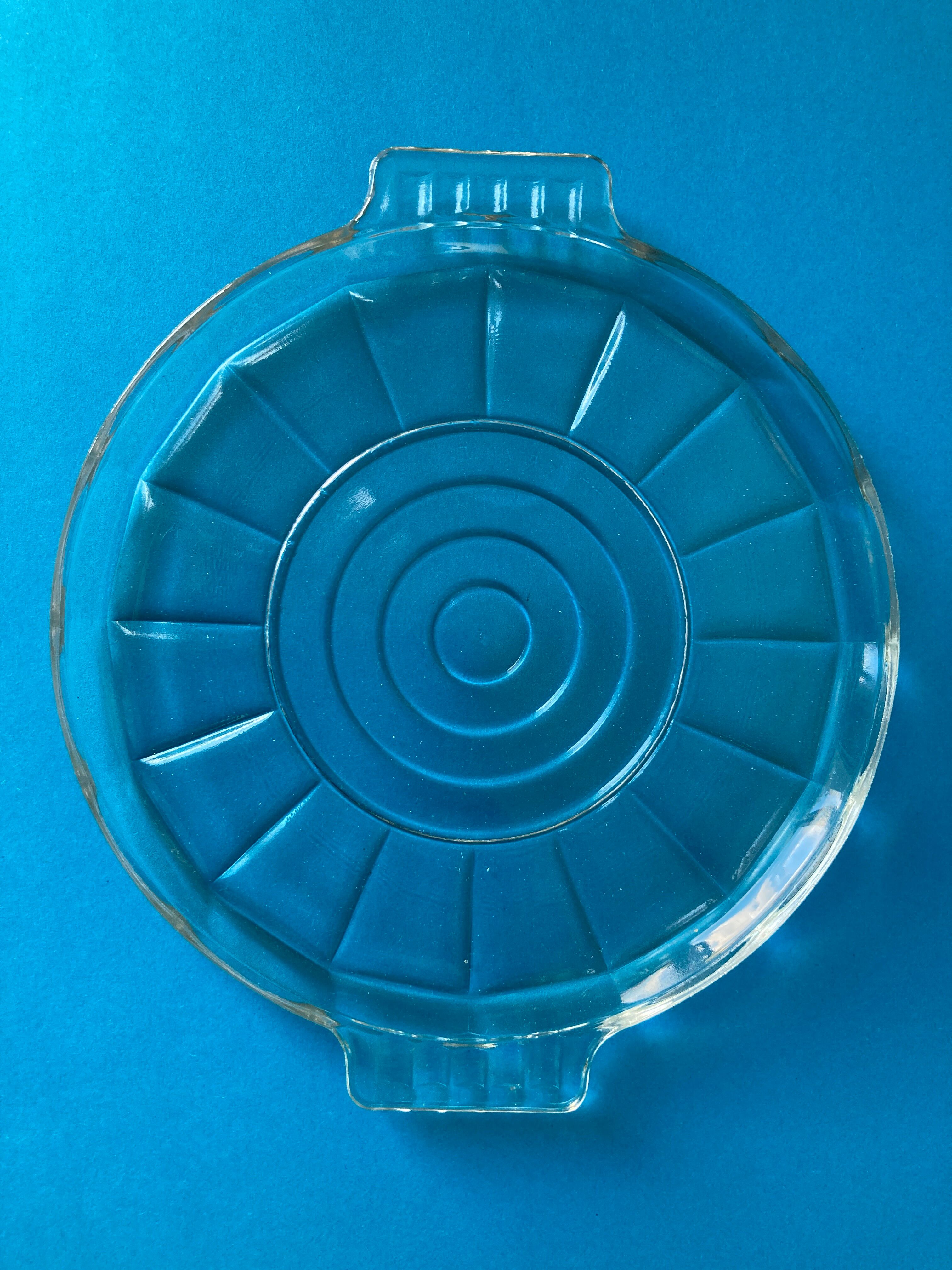 Duralex-style glass pizza round dish