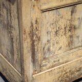 Old wooden sideboard, wooden furniture, brutalist storage furniture