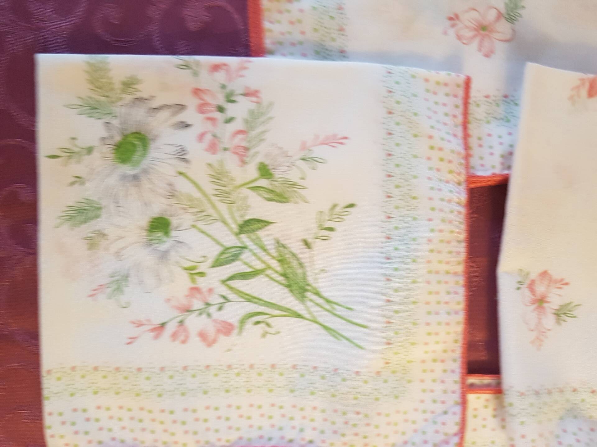Set of 6 square table napkins