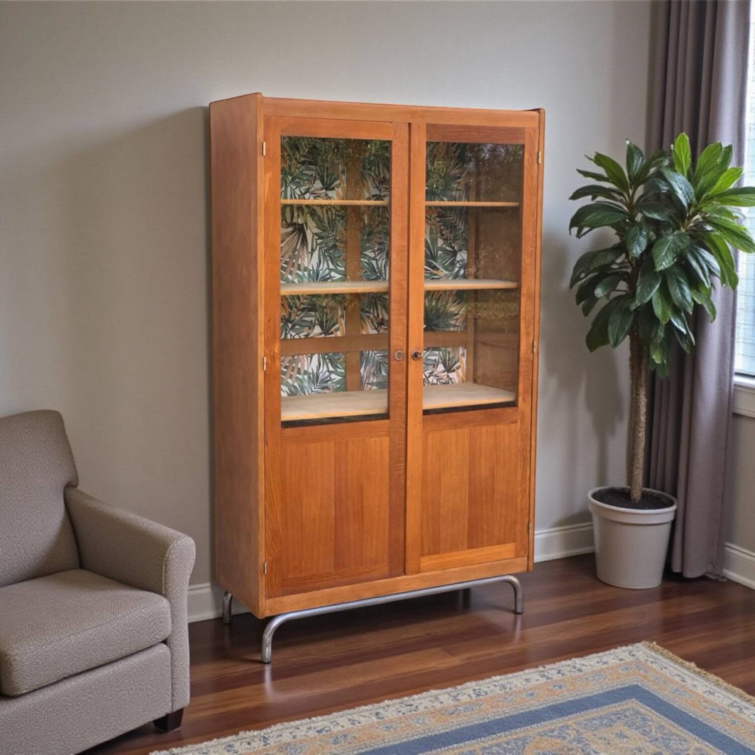 Glass cabinet from a primary school, 1950.