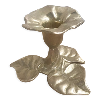 Brass flower candle holder