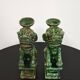 Pair of Foo Dog candle holders in ceramic, China 19th century