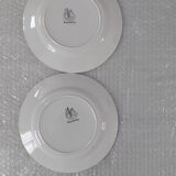 Set of 6 plates porcelain moulin des loups & hamage nord model valdivia used