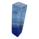 Vase vintage en verre bleu