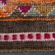 Tapis Couloir Vintage Anatolien Orange Motifs Géométriques, 83x367 Cm
