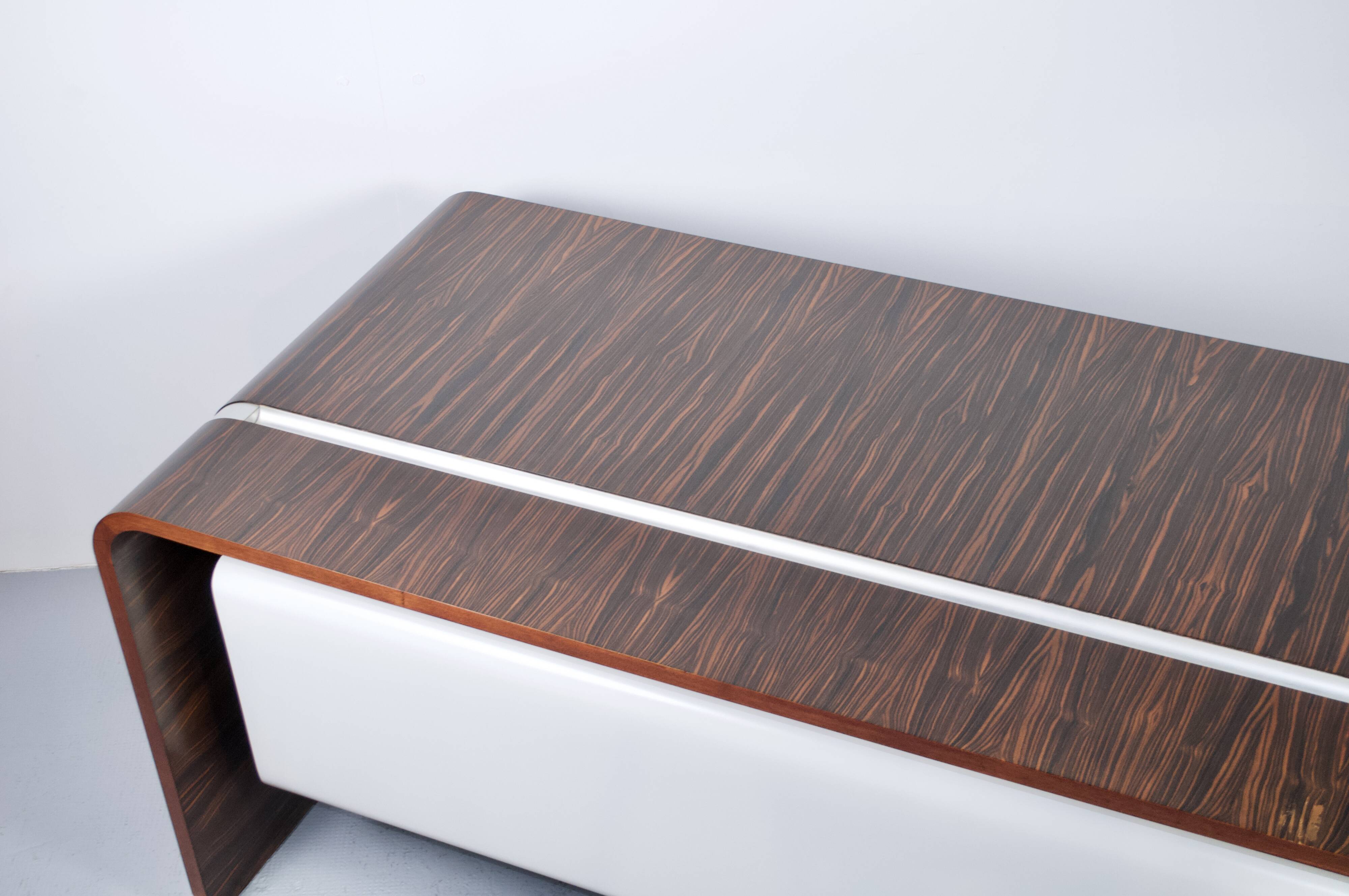 ROSEWOOD DESK MICHEL BOYER TFM EDITION 1970s ROTHSCHILD BANK