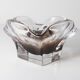 Murano ashtray transparent and smoked flower shape