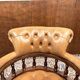 Classic English Cognac Chesterfield Desk Chair