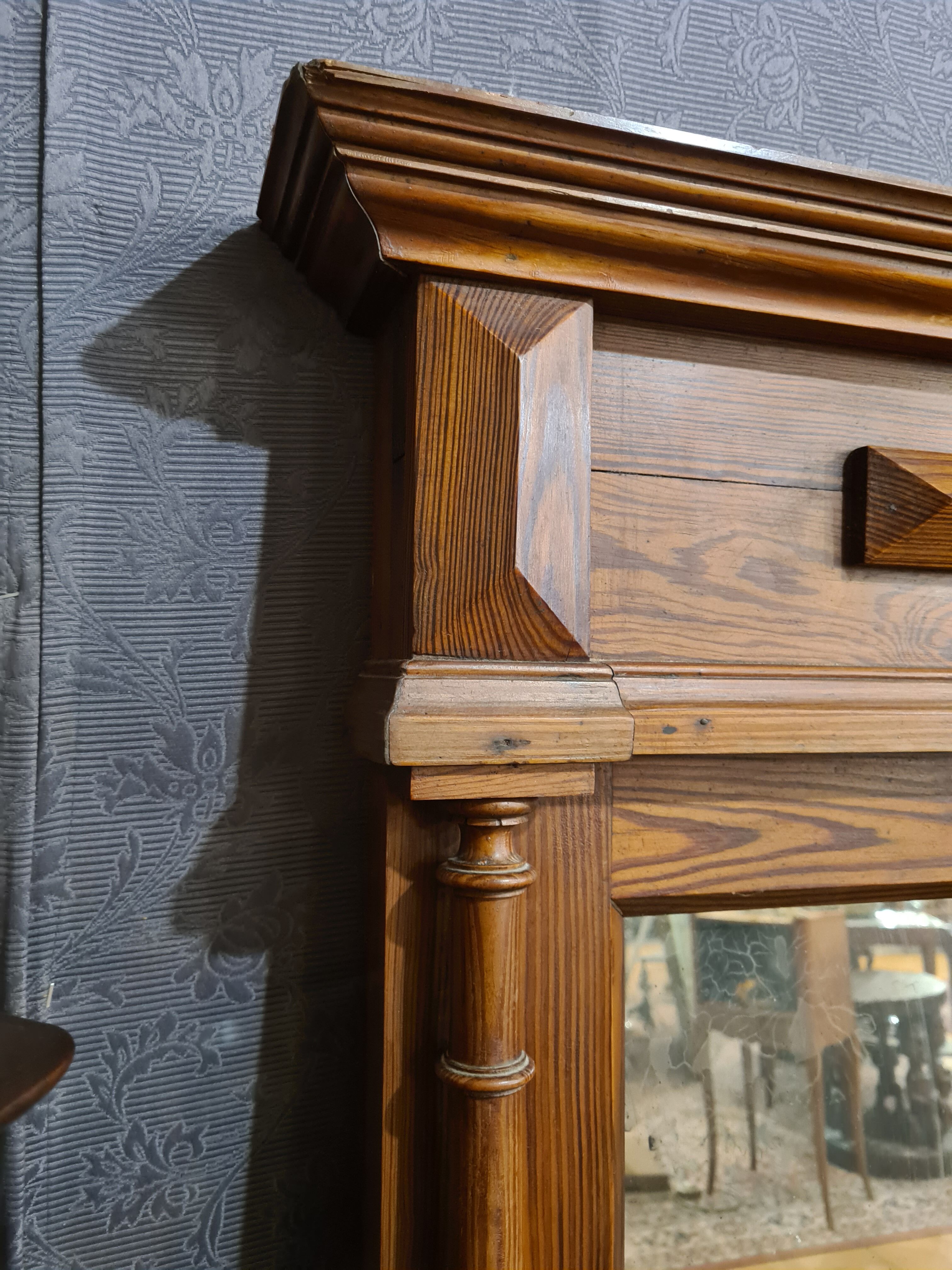 Wooden mirror, 127x89 cm