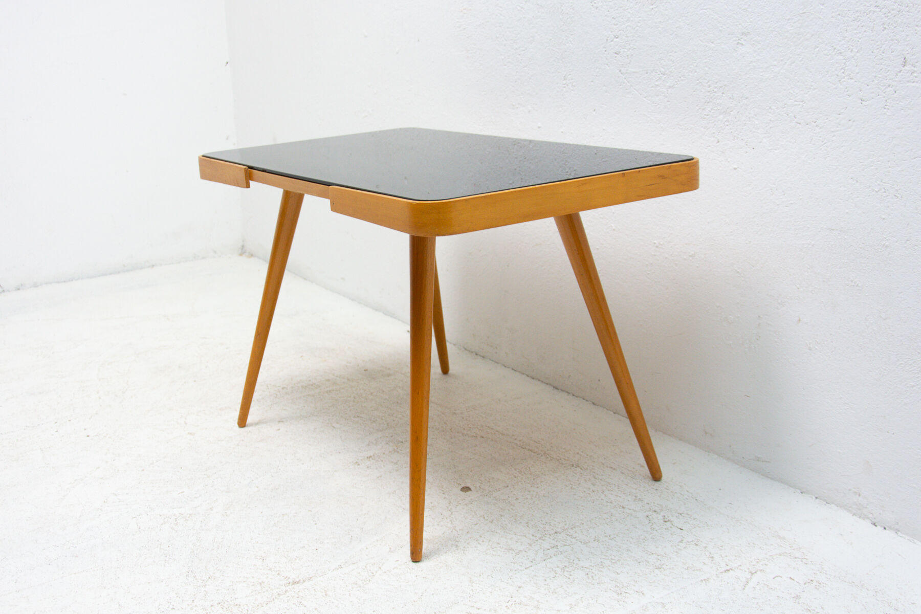 Mid century opaxite glass coffee table, 1960´s, Czechoslovakia