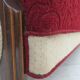 1950s, Danish 3-seater sofa, original red/beige furniture wool.