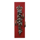 Large three-light wall sconce in silver wood with fruit decoration.