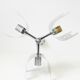Chandelier ceiling light chrome steel 1970 vintage space age 70s seventies