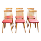 Set of 6 beech chairs from the 50s