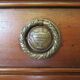 Louis XVI-style sideboard - 1 drawer - fluted legs - mahogany - solid wood
