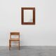 Antique rectangular walnut wall mirror, France ca. 1880