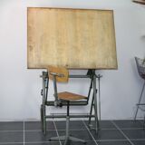 Table foldable architect drawing Sautereau years 50