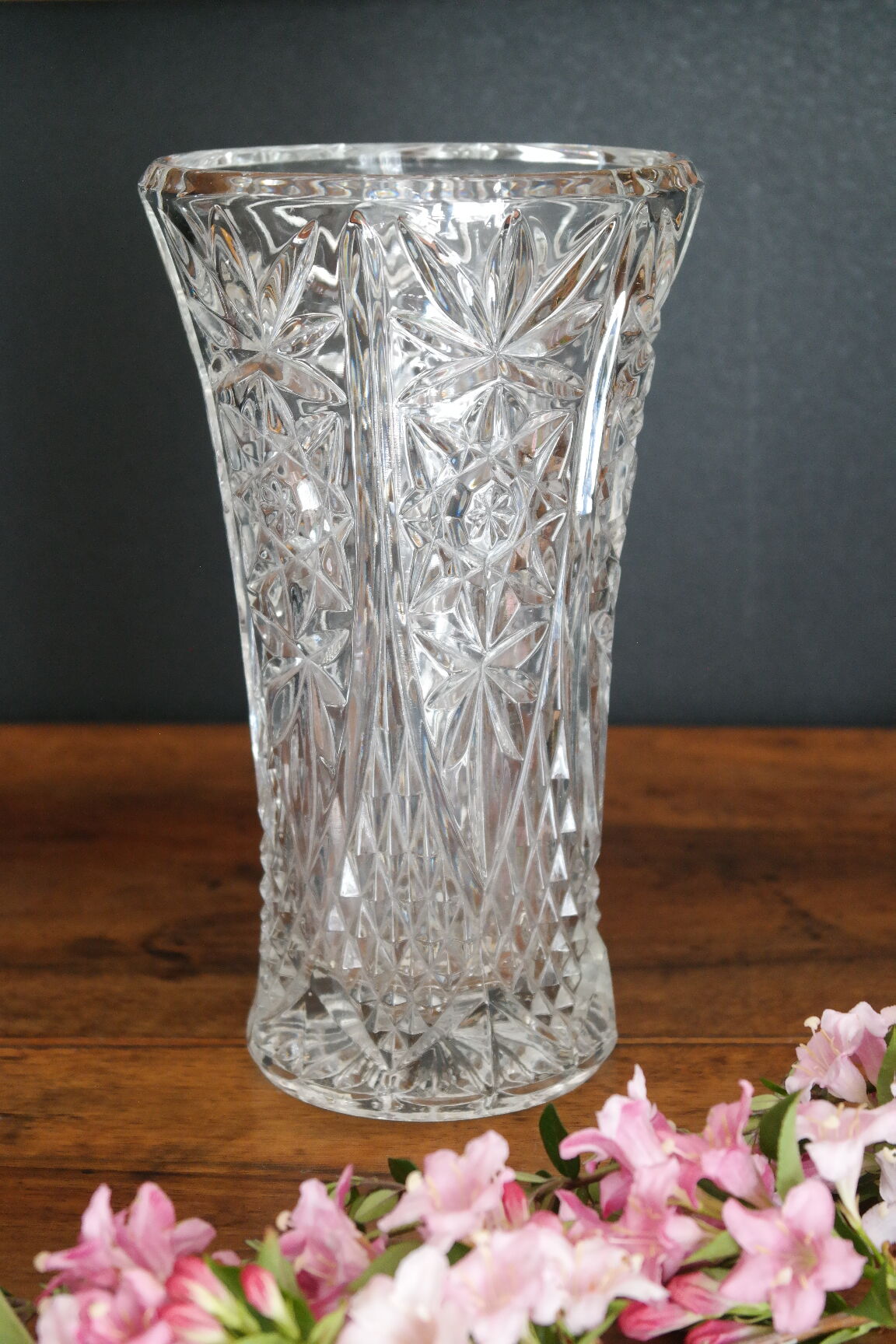 Bohemian crystal vase