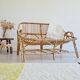 Antique rattan bench