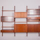 Mid century danish teak modular wall unit, 1960s