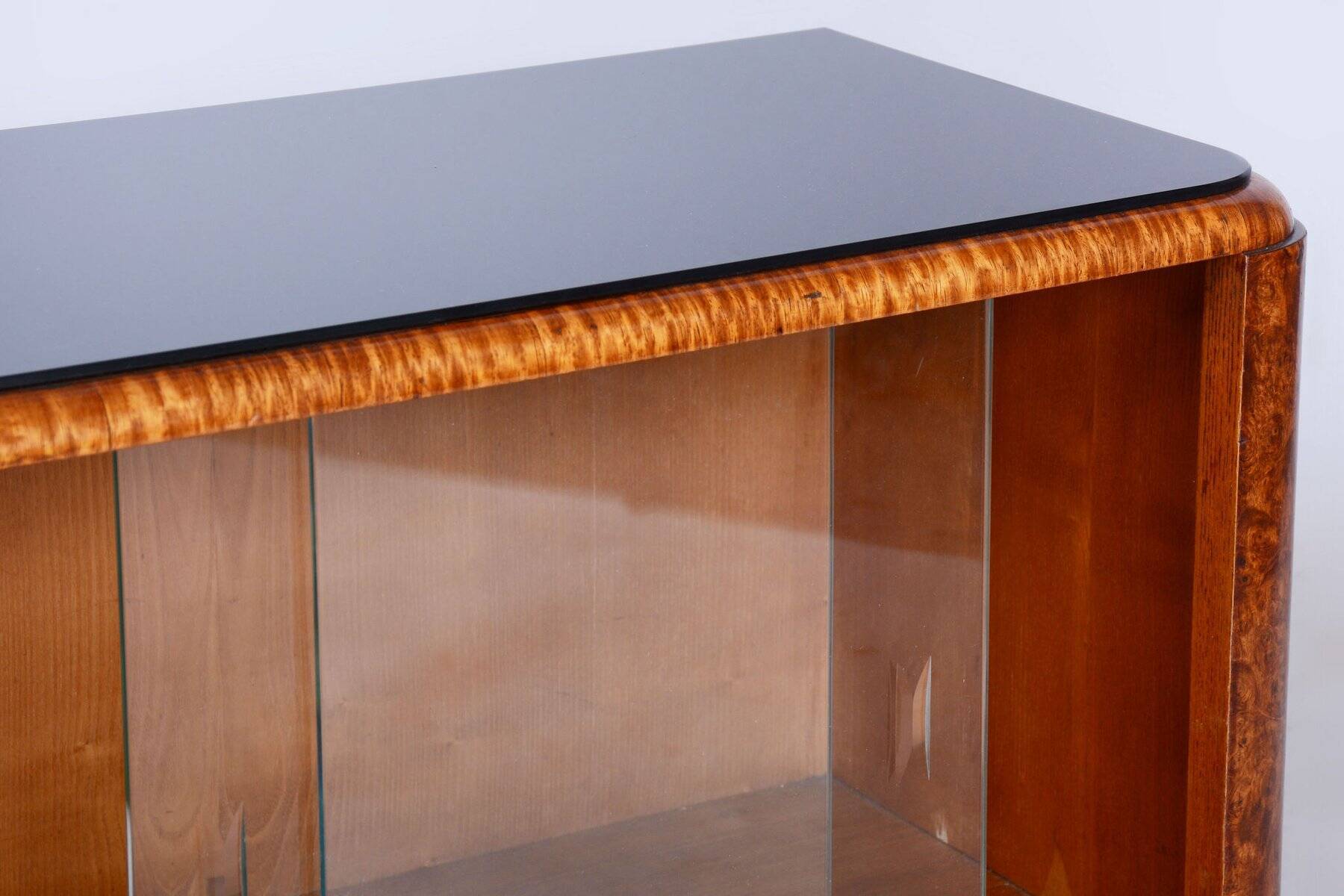 Art Deco Dressing Table in Rosewood and Walnut Veneer with Mirror, France, 1920s