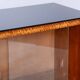 Art Deco Dressing Table in Rosewood and Walnut Veneer with Mirror, France, 1920s
