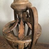 Pair of wooden lamps