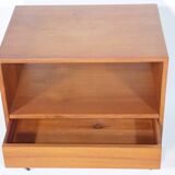 Teak Rolling Cabinet 1960s Chest of Drawers
