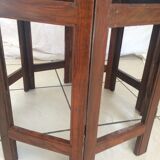 Table low hoctogonale mahogany. Folding.