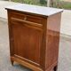 Louis XVI buffet with a confiturier in wood and white marble from the 19th century.