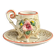 Coffee cup with saucer from Capodimonte, Italy, 1950s.